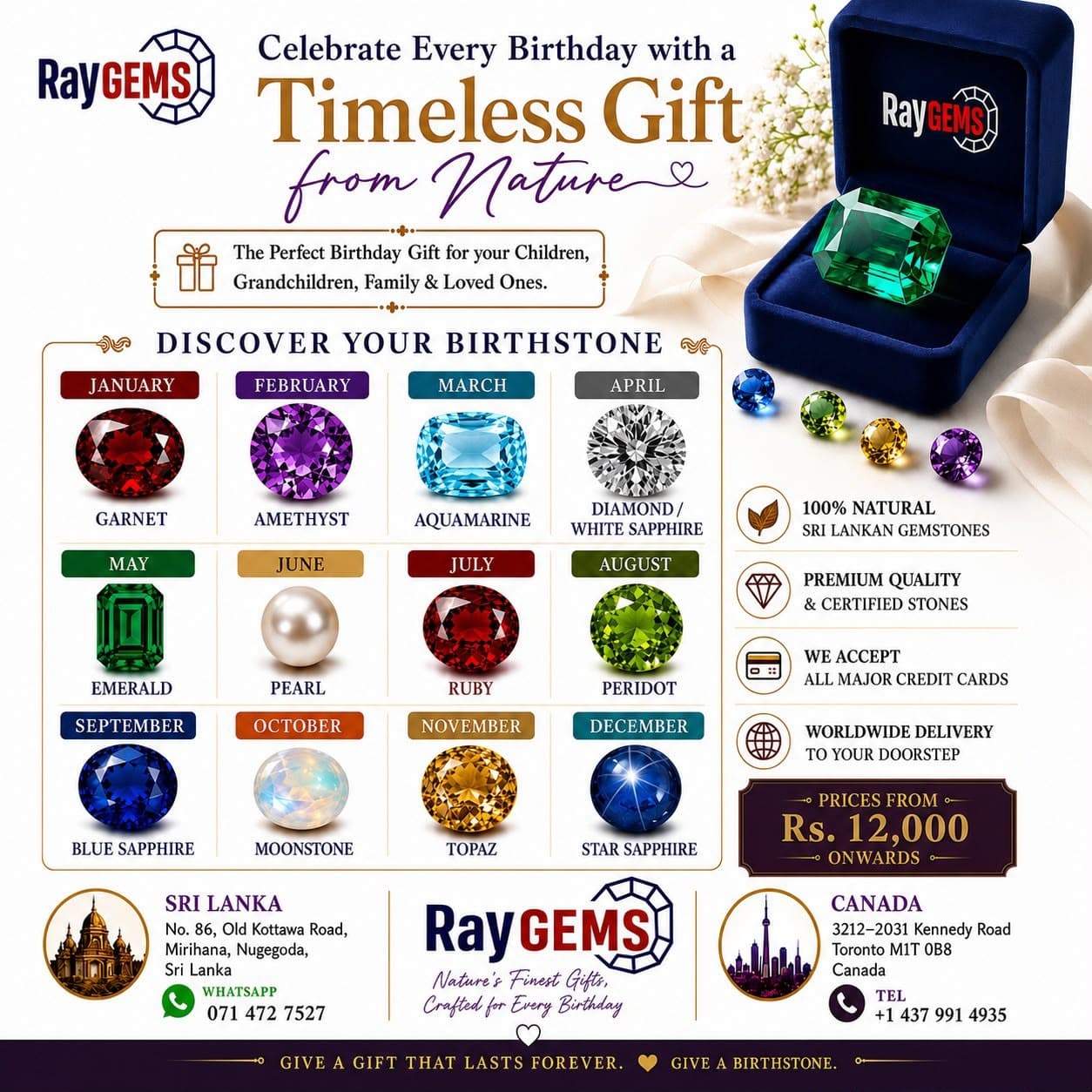 Perfect Gift for your loved Once on their birthday with valuable Birthstone